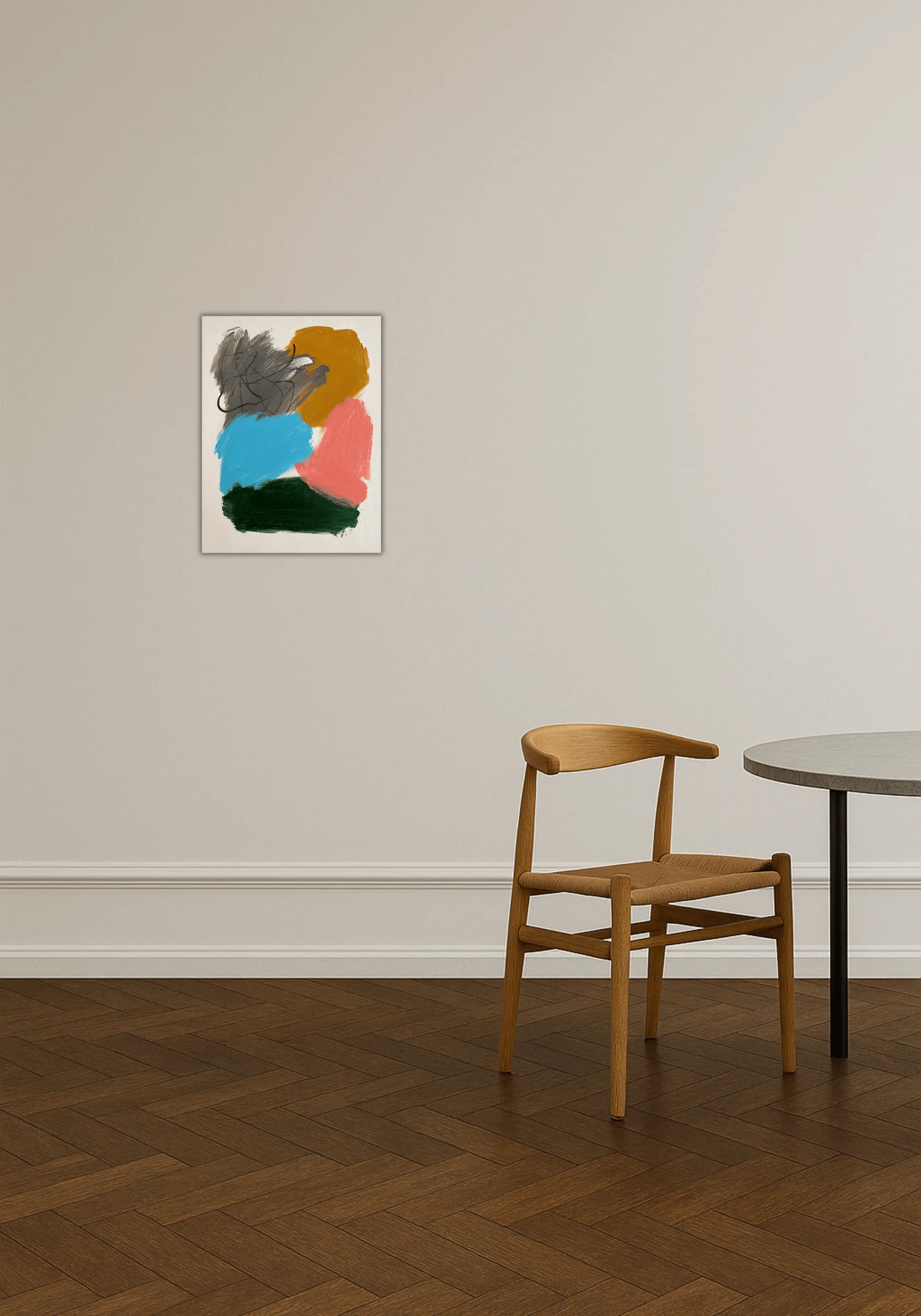 Ophæng af værk set forfra