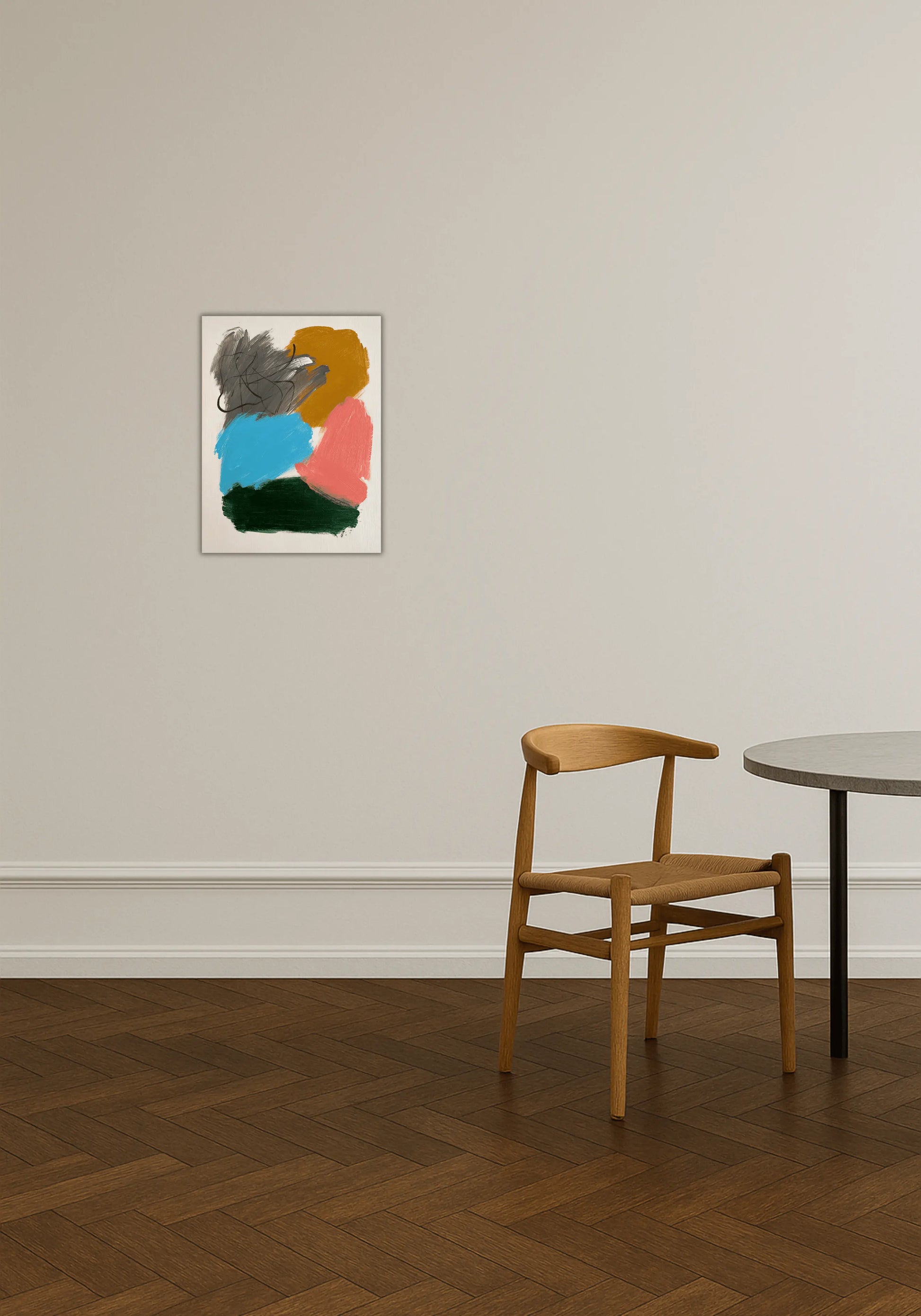 Ophæng af værk set forfra