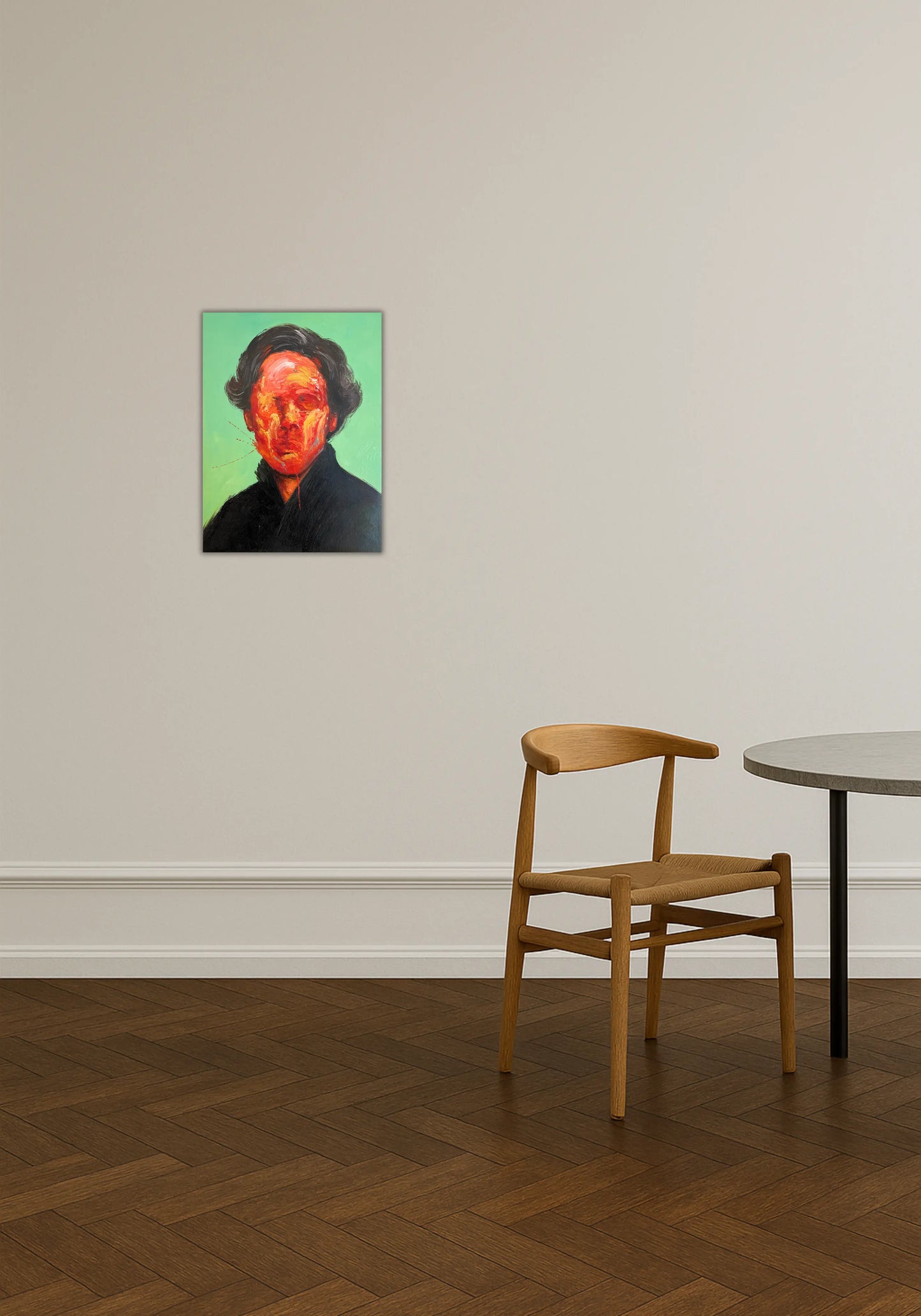 Ophæng af værk set forfra